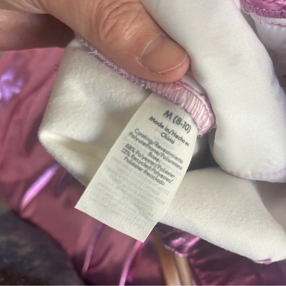 No Boundaries  Metallic Pink Wide Leg Cargo Pants. Size 8-10 - Picture 7 of 10